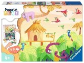 Ravensburger Kinderpuzzle Puzzle&Play 05593 - Dschungelabenteuer - 2x24 Teile Puzzle für Kinder ab 4 Jahren