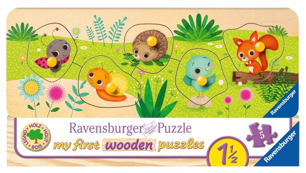 Ravensburger Kinderpuzzle - Tierkinder im Garten - 5 Teile Holzpuzzle für …  - Bei bücher.de immer portofrei
