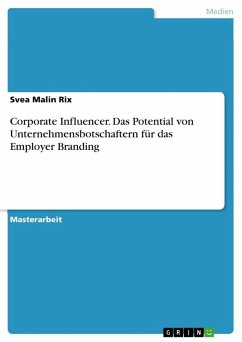 Corporate Influencer. Das Potential von Unternehmensbotschaftern für das Employer Branding - Rix, Svea Malin