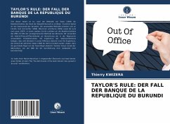 TAYLOR'S RULE: DER FALL DER BANQUE DE LA REPUBLIQUE DU BURUNDI - Kwizera, Thierry