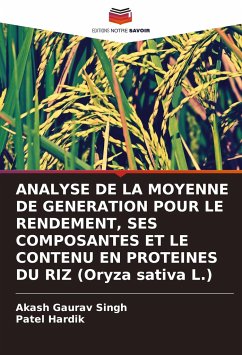 ANALYSE DE LA MOYENNE DE GENERATION POUR LE RENDEMENT, SES COMPOSANTES ET LE CONTENU EN PROTEINES DU RIZ (Oryza sativa L.) - Singh, Akash Gaurav;Hardik, Patel