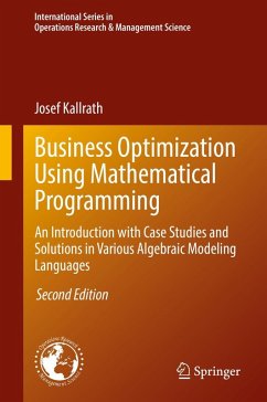 Business Optimization Using Mathematical Programming (eBook, PDF) - Kallrath, Josef