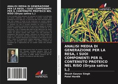 ANALISI MEDIA DI GENERAZIONE PER LA RESA, I SUOI COMPONENTI PER IL CONTENUTO PROTEICO NEL RISO (Oryza sativa L.) - Singh, Akash Gaurav;Hardik, Patel