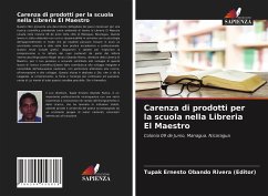 Carenza di prodotti per la scuola nella Libreria El Maestro - Obando Rivera (Editor), Tupak Ernesto