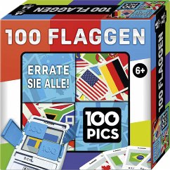 Carletto 20208046 - 100 PICS Flaggen, Quiz-Box, Quiz-Spiel, Wort- und Bilderrätsel