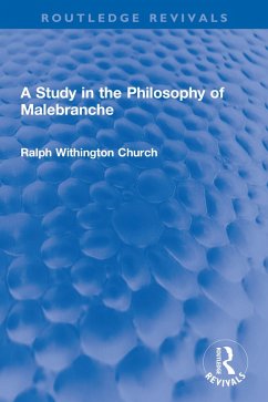 Cover A Study in the Philosophy of Malebranche (eBook, ePUB)