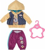 Zapf Creation® 832615 - BABY born, Outfit mit Hoody 2in1, Pulli und Jogginghose, Puppenkleidung für Puppen 43 cm