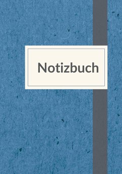 Notizbuch A5 liniert - 100 Seiten 90g/m² - Soft Cover blau meliert - FSC Papier - A5, Notizbuch;A5, Notebook