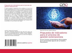 Propuesta de indicadores para el proceso de gestión extensionista - Carales Espinosa, Mayra del Carmen