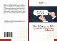 Règle de Taylor: cas de la Banque de la République du Burundi - Kwizera, Thierry