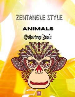 Cover Zentangle Style Animals Coloring book