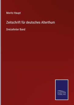 Cover Zeitschrift für deutsches Alterthum