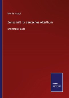 Cover Zeitschrift für deutsches Alterthum