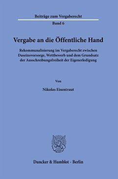 Vergabe an die Öffentliche Hand. - Eisentraut, Nikolas