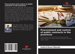 Procurement and control of public contracts in the provinces - Mosau Mbombo, Guélord