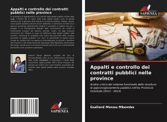 Appalti e controllo dei contratti pubblici nelle province - Mosau Mbombo, Guélord