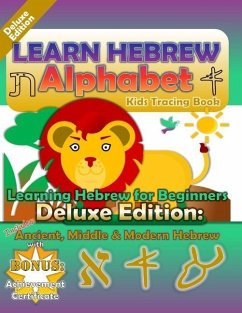 Learn Hebrew Alphabet Kid's tracing Book Learning Hebrew for Beginners: Learn Hebrew Letters Handwriting Practice Notebook Hebrew for kids Ancient Heb - Books, Kingdom Khai