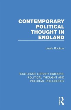 Contemporary Political Thought in England - Rockow, Lewis