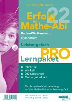 Erfolg im Mathe-Abi 2022 Lernpaket Leistungsfach 'Pro' Baden-Württemberg Gymnasium, 4 Teile - Gruber, Helmut;Neumann, Robert