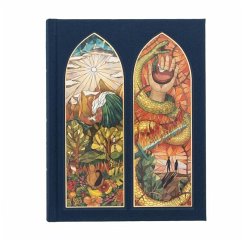 CSB Notetaking Bible, Stained Glass Edition, Sapphire Cloth Over Board - Csb Bibles By Holman