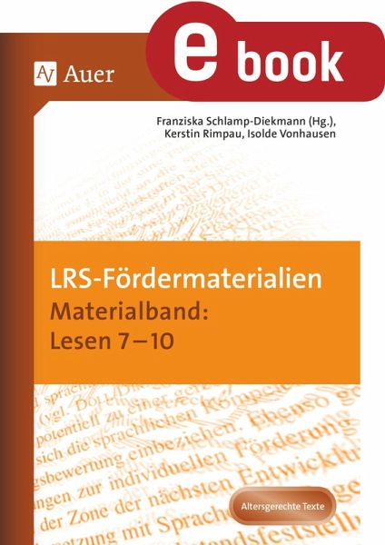 LRS-Fördermaterialien 4 (eBook, PDF) LRS-Fördermaterialien 4 (eBook, PDF)