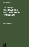 P. N. Sprengel: Handwerke und Künste in Tabellen. Sammlung 15