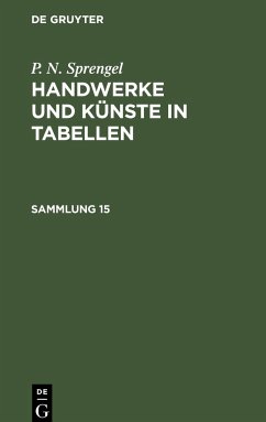 P. N. Sprengel: Handwerke und Künste in Tabellen. Sammlung 15 - Sprengel, P. N.