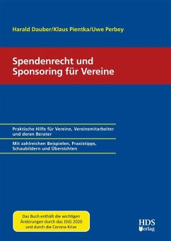 Spendenrecht und Sponsoring für Vereine (eBook, PDF) - Dauber, Harald; Perbey, Uwe; Pientka, Klaus