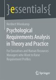 Psychological Requirements Analysis in Theory and Practice (eBook, PDF)