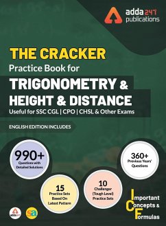 The Cracker Practice Book for Trigonometry and Height & Distance (In English Printed Edition) - Adda247