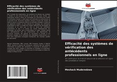 Efficacité des systèmes de vérification des antécédents professionnels en ligne - Muderedzwa, Meshack