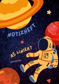 Dünnes Notizheft für Kinder - A5 liniert - Softcover Astronaut - FSC Papier