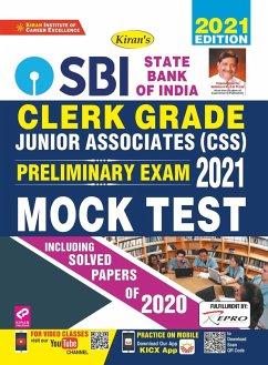 SBI Clerk Grade JA (CSS) & JAA Prelim. Exam-S.Fast Practice Sets-E-26 Set 2021 - Unknown