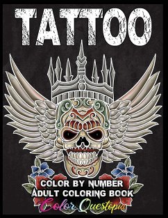 Tattoo Adult Color by Number Coloring Book - Color Questopia