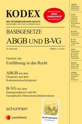 KODEX Basisgesetze ABGB und B-VG 2021/22 - inkl. App