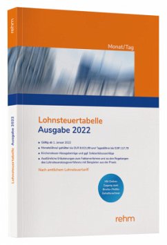 Lohnsteuertabelle Monat/Tag 2022