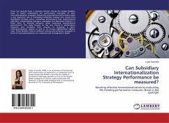 Cover Can Subsidiary Internationalization Strategy Performance be measured?