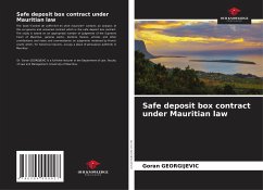 Safe deposit box contract under Mauritian law - Georgijevic, Goran