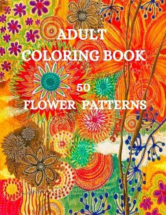 Cover 50 Flower Patterns Coloring Book