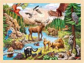 Goki 57409 - Einlegepuzzle Nordamerikanische Wildnis