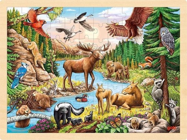 Goki 57409 - Einlegepuzzle Nordamerikanische Wildnis Goki 57409 - Einlegepuzzle Nordamerikanische Wildnis