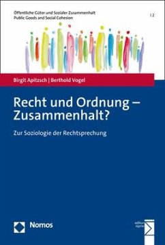 Recht und Ordnung - Zusammenhalt? - Apitzsch, Birgit;Vogel, Berthold