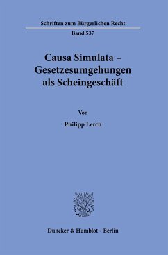 Cover Causa Simulata - Gesetzesumgehungen als Scheingeschäft