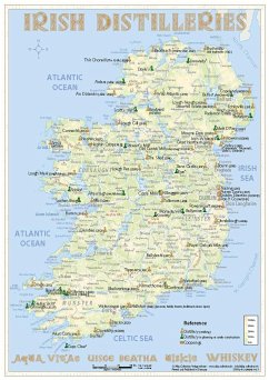 Whiskey Distilleries Ireland - Tasting Map - Hirst, Rüdiger Jörg