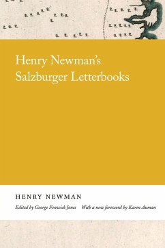 Cover Henry Newman's Salzburger Letterbooks