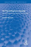 On Psychological Language (eBook, ePUB) On Psychological Language (eBook, ePUB)