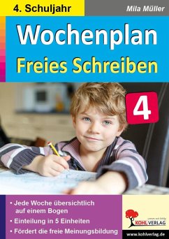 Cover Wochenplan Freies Schreiben / Klasse 4 (eBook, PDF)