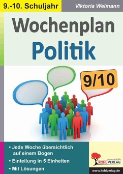 Cover Wochenplan Politik / Klasse 9-10 (eBook, PDF)