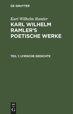 Lyrische Gedichte - Ramler, Karl Wilhelm