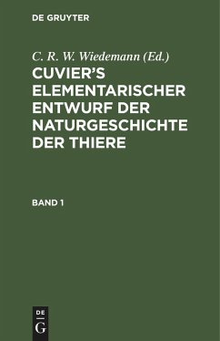 Cuvier¿s Elementarischer Entwurf der Naturgeschichte der Thiere. Band 1